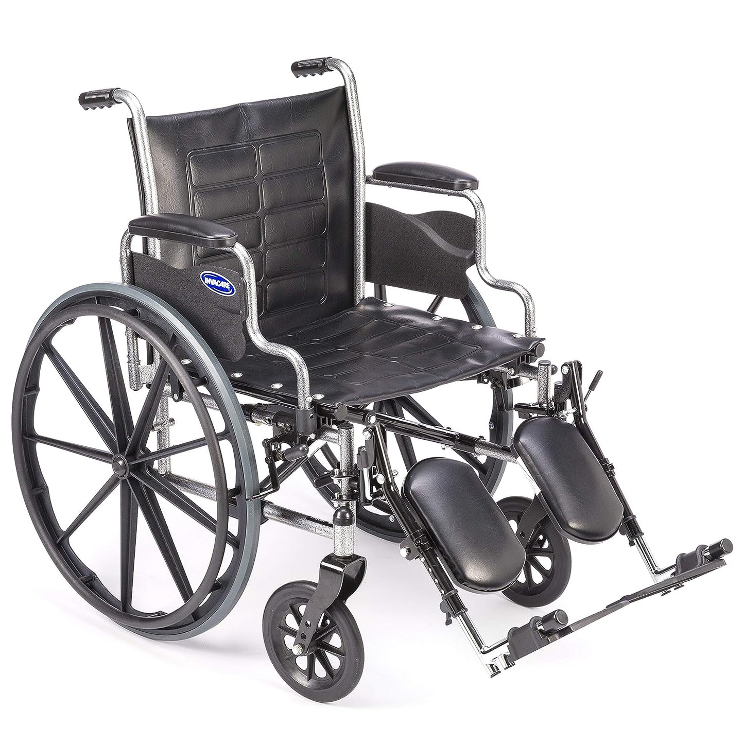Invacare Wheelchair Legrests, Elevating, Composite Footplates, Padded Calf Pads, 1 Pair